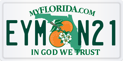 FL license plate EYMN21