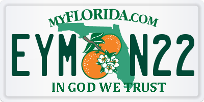 FL license plate EYMN22