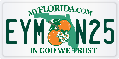 FL license plate EYMN25