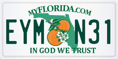 FL license plate EYMN31