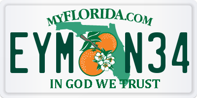 FL license plate EYMN34