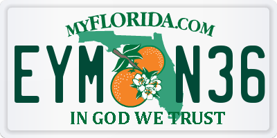 FL license plate EYMN36