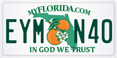 FL license plate EYMN40