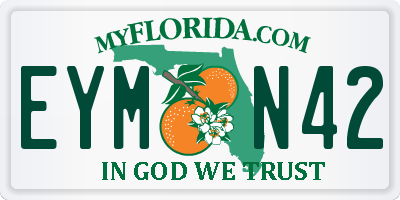 FL license plate EYMN42