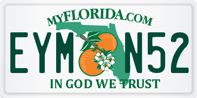 FL license plate EYMN52