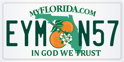 FL license plate EYMN57