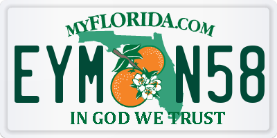 FL license plate EYMN58