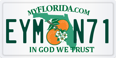 FL license plate EYMN71