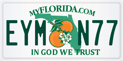 FL license plate EYMN77