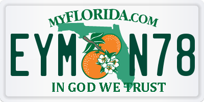 FL license plate EYMN78