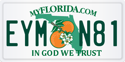FL license plate EYMN81