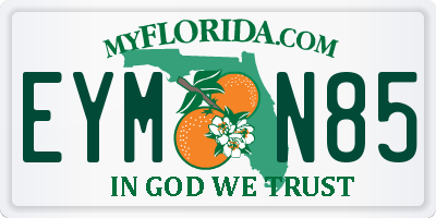 FL license plate EYMN85