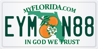 FL license plate EYMN88
