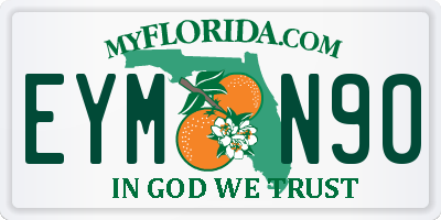 FL license plate EYMN90
