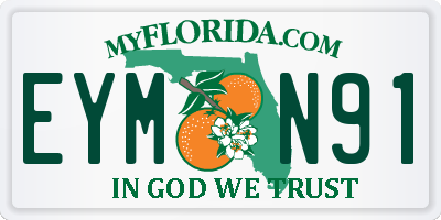 FL license plate EYMN91