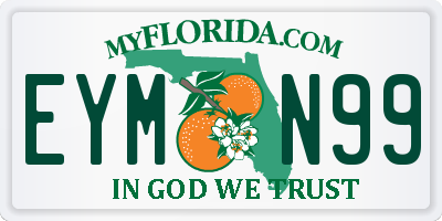 FL license plate EYMN99