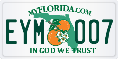 FL license plate EYMO07