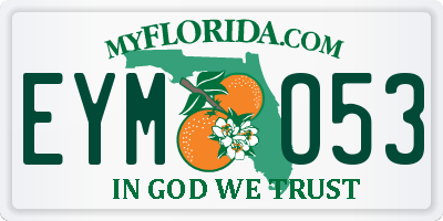 FL license plate EYMO53