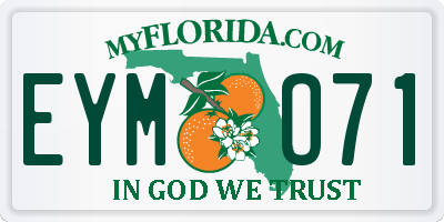 FL license plate EYMO71