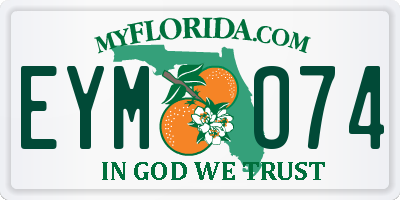 FL license plate EYMO74