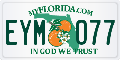 FL license plate EYMO77