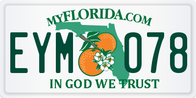 FL license plate EYMO78