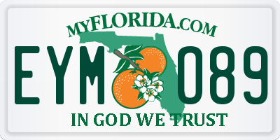 FL license plate EYMO89