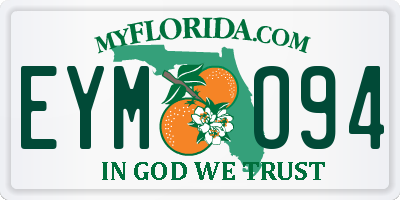 FL license plate EYMO94