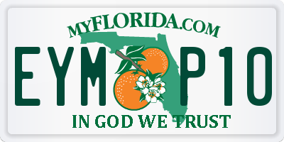 FL license plate EYMP10