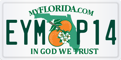 FL license plate EYMP14