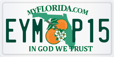 FL license plate EYMP15