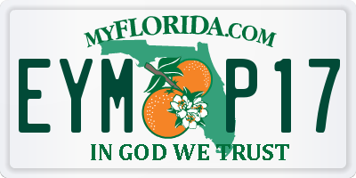 FL license plate EYMP17