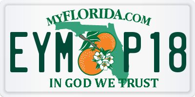 FL license plate EYMP18