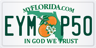 FL license plate EYMP50
