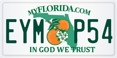 FL license plate EYMP54
