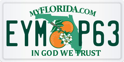 FL license plate EYMP63