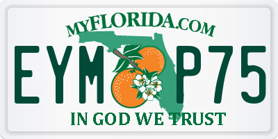 FL license plate EYMP75