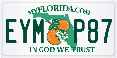 FL license plate EYMP87