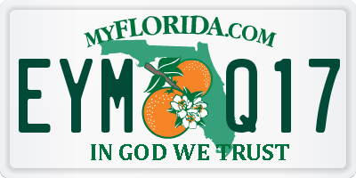FL license plate EYMQ17