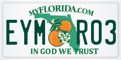 FL license plate EYMR03