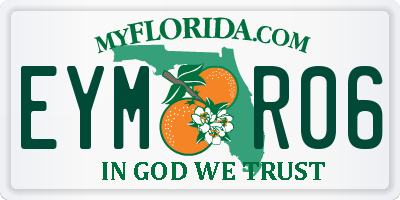 FL license plate EYMR06