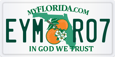 FL license plate EYMR07