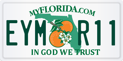 FL license plate EYMR11
