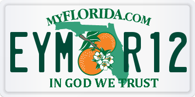 FL license plate EYMR12