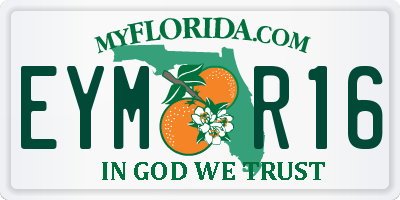 FL license plate EYMR16