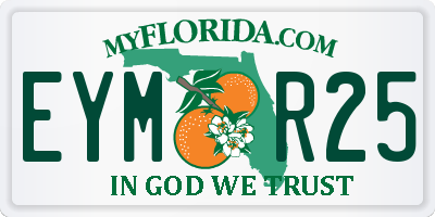 FL license plate EYMR25