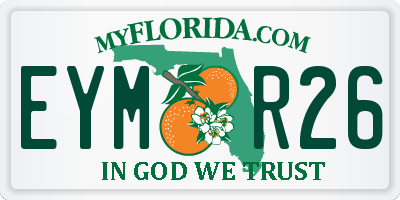 FL license plate EYMR26