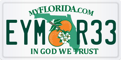 FL license plate EYMR33