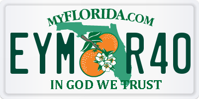 FL license plate EYMR40