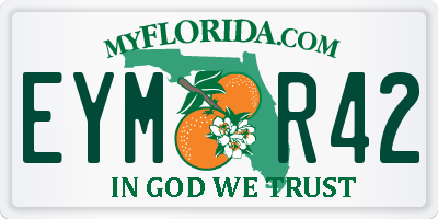 FL license plate EYMR42